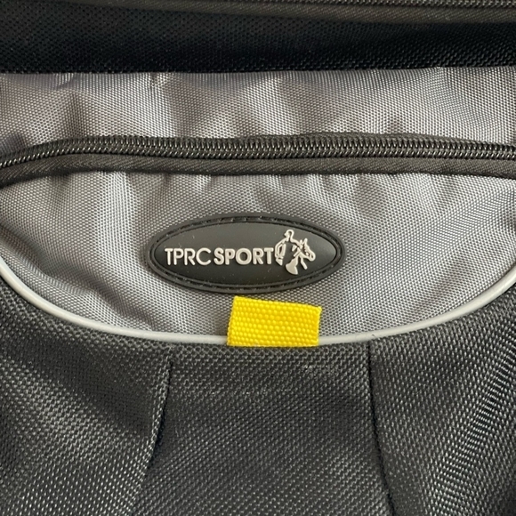 TPRC Sport Duffel Bag Black Yellow Gym Bag Carry On Bag Shoulder Bag - Picture 9 of 9